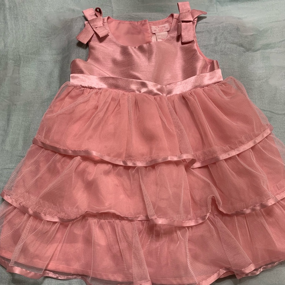 Chaps Tiered Tulle Dress